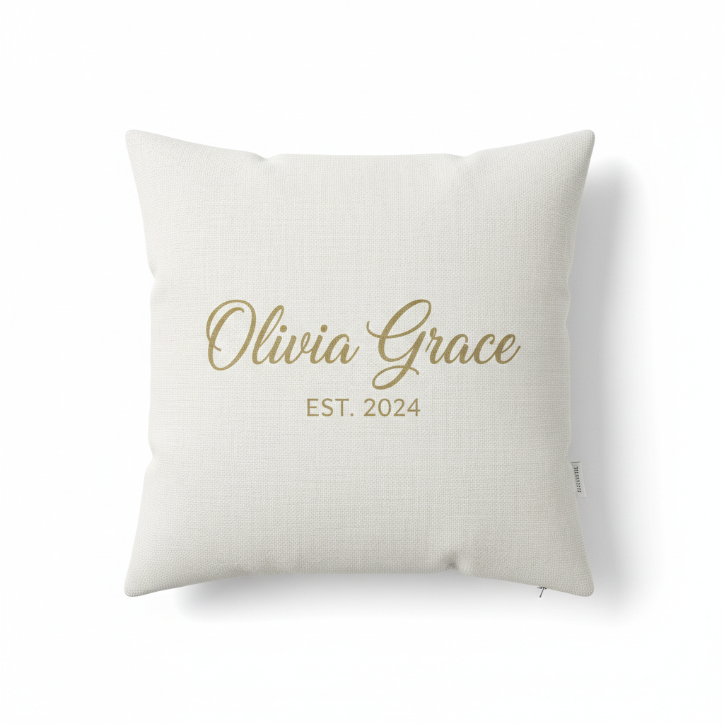 Custom Name Printed Cushion Cover