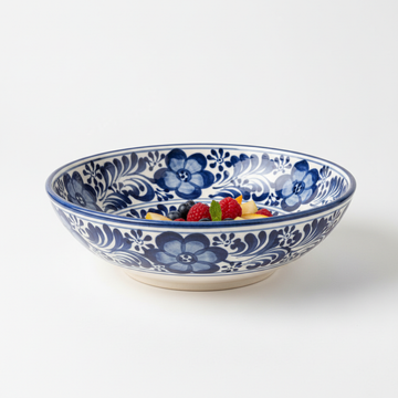 Hand-Painted Ceramic Serving Bowl