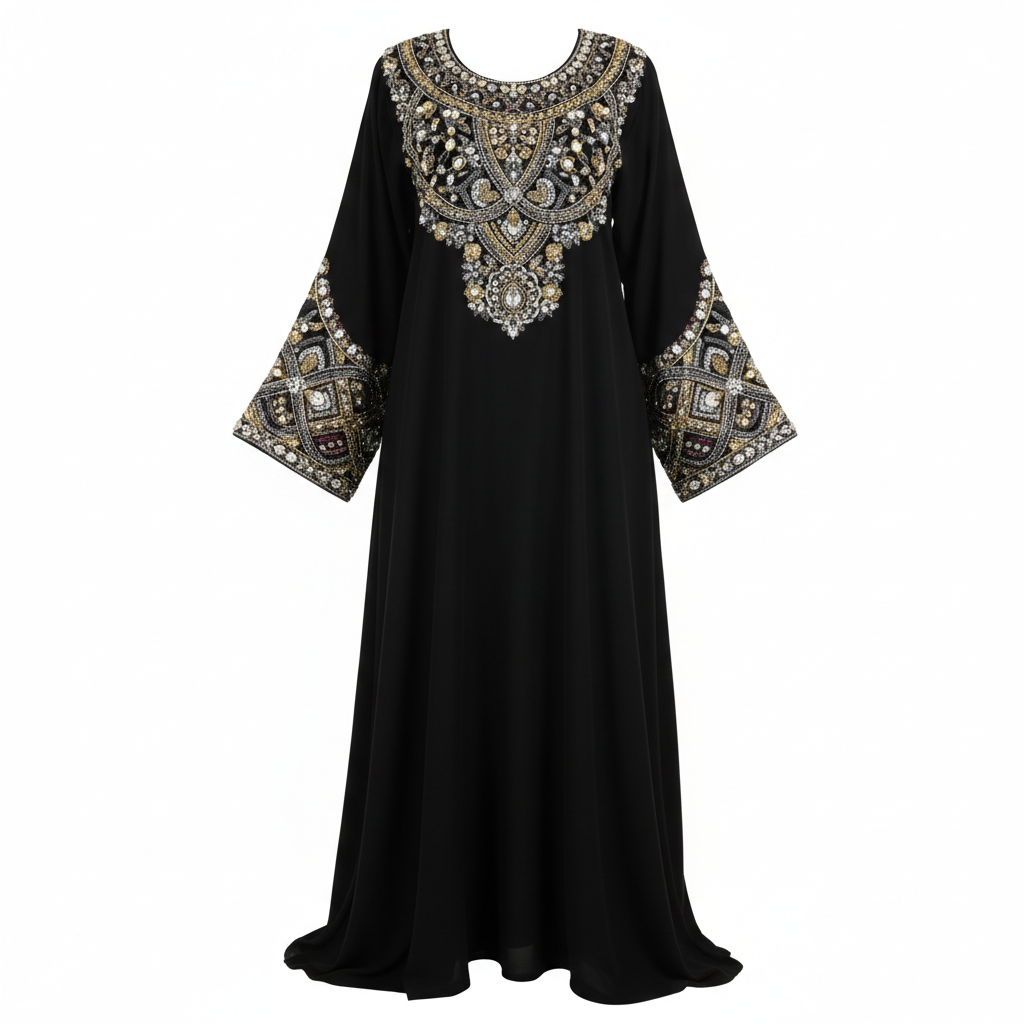 Stone Work Embroidered Abaya